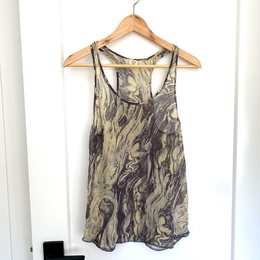 Wilfred Sheer Silk Print Tank
